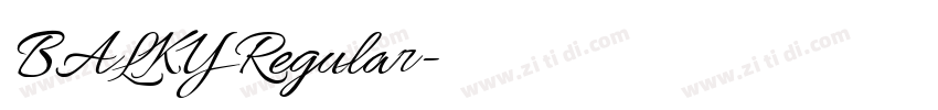BALKY Regular字体转换